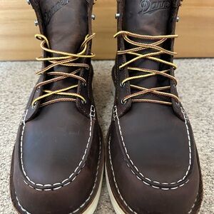 Danner Men's Brown Leather Boots with Yellow Laces